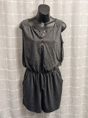 Women's Charcoal Sleeveless Romper